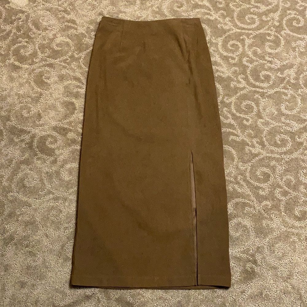 Faux Suede Skirt